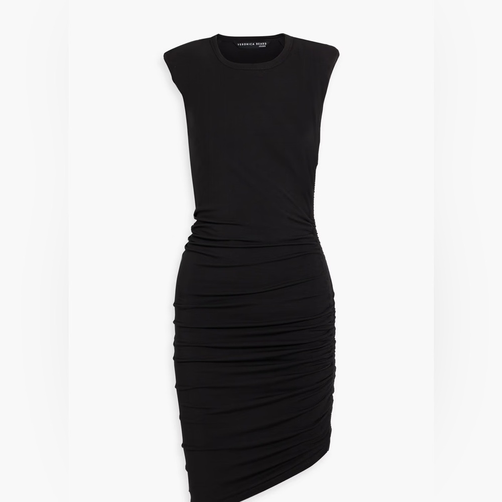 VERONICA BEARD Brompton ruched stretch-modal jersey dress - S - Picture 3 of 12